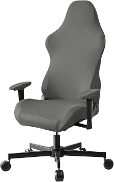Stretch Gaming Chair Cover, Soft and Comfortable, Dust Protection, Modern Design, for Office Computer Racing SeatGray