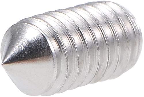 Miniatura 3 de uxcell 50 unids M3x6mm interno Hex Socket Set Tornillos Grub Punto cono 304 Tornillo de acero inoxidable