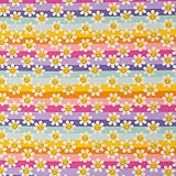 Singer, 100% Cotton, Modern Daisy Stripes