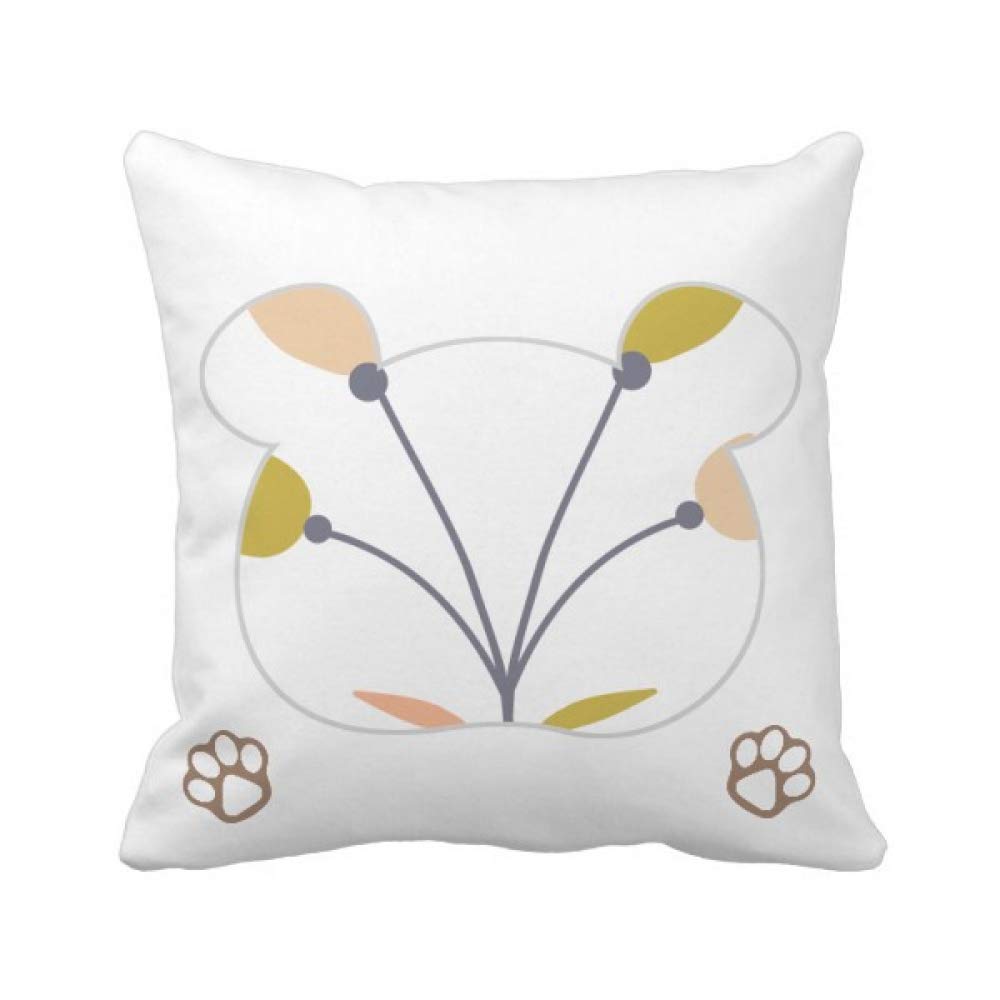 Housse de coussin carrée motif de roses abstraites décoration canapé salon 45x45