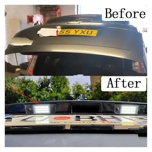 Luces traseras de matrícula LED Canbus para Ford Focus 2 y C-MAX sin error de bombilla fundida 7