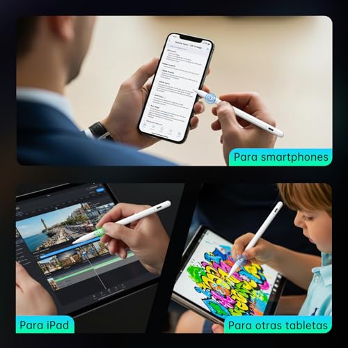 Lápiz óptico para evitar huellas en iPad, Android y iPhone, con batería de carga rápida 3