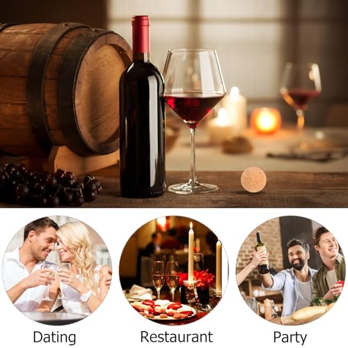 Tapones de corcho ecológico para botellas de vino, accesorios reciclables POPETPOP, 4 piezas 5