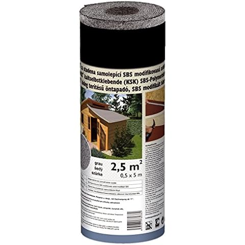 Selbstklebende Gartenhausbedachung Grau 2,5 m² (5x0,5m) Cover