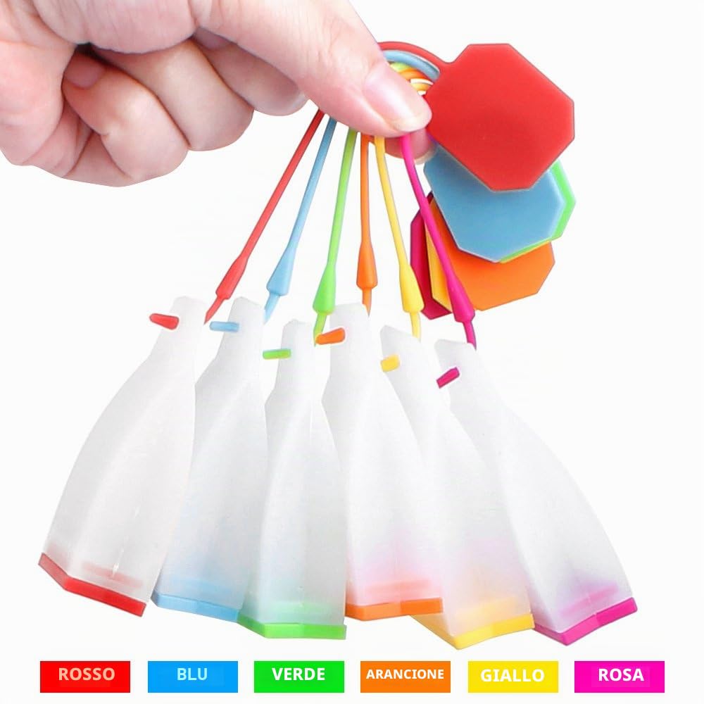 FineGood - Confezione da 6 infusori in silicone riutilizzabili con filtro per tè, con 6 colori