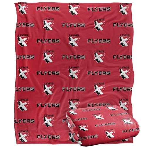 Lewis University Flyers Blanket, Logo Pattern, Silky Touch Super Soft Throw
