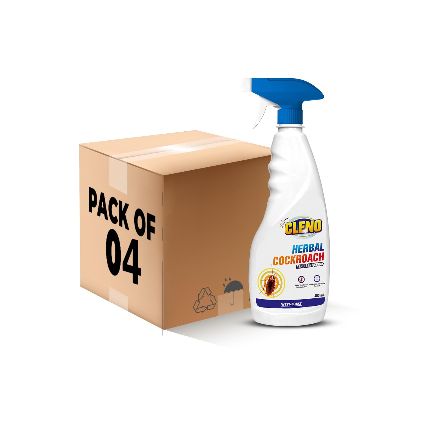 Cleno Herbal Cockroach Repellent Spray | Cockroach Room Spray | Completely Herbal | Cockroach Repellent Spray -450 ml (Pack of 4) (Ready to Use)-image-5