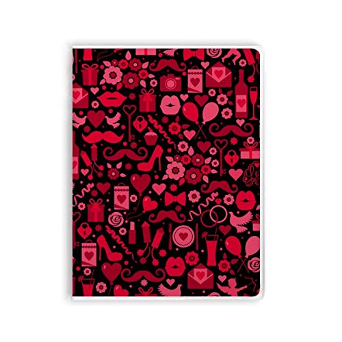 Journal intime souple lèvres noir et rose pour évacuer le stress par l'écrit