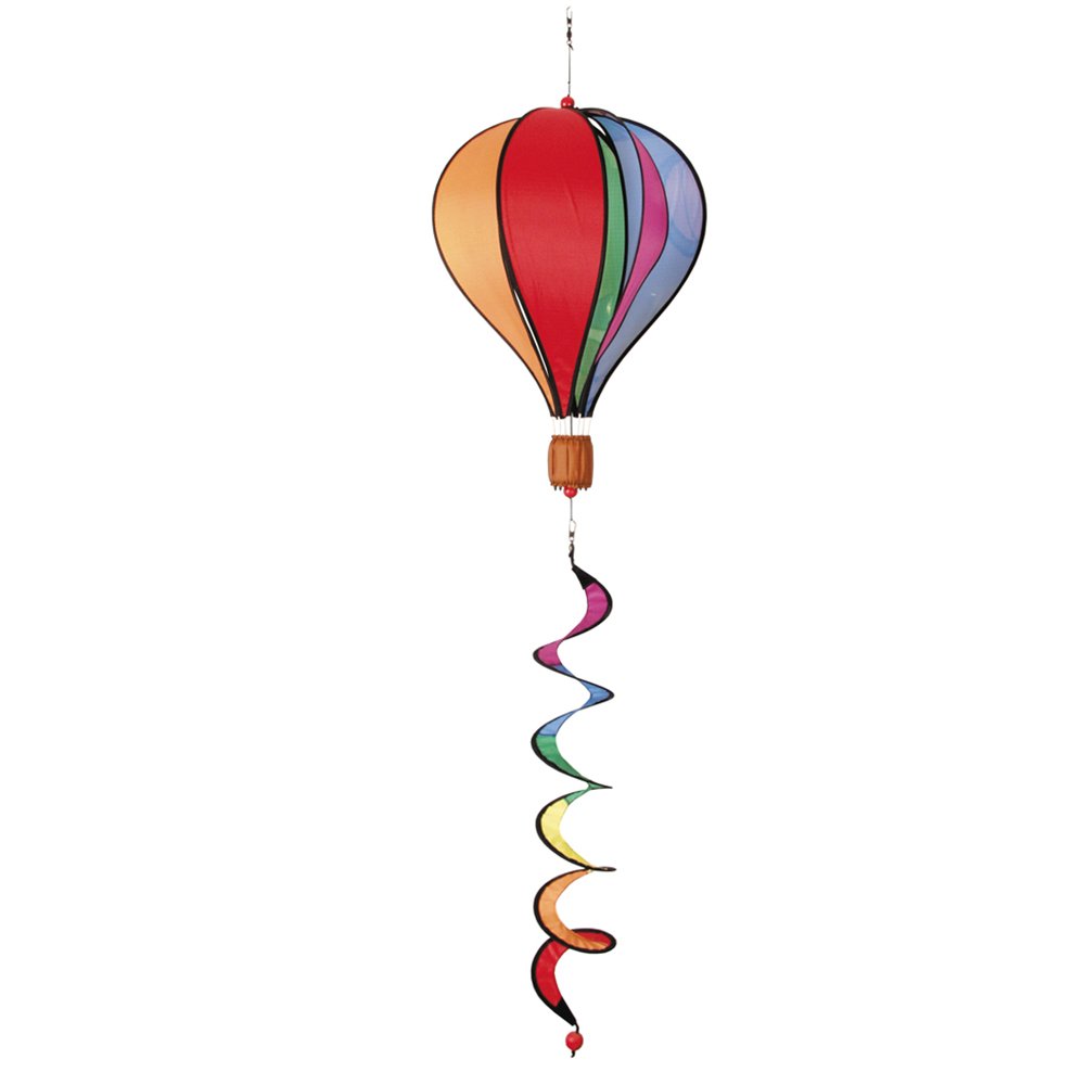 HQ Design Windspiration - Hot Air Balloon, UV-beständige und wetterfeste Windspiel Deko für Garten, Terrasse und Balkon - inkl. Aufhängung (Rainbow, Hot Air Balloon Twist)