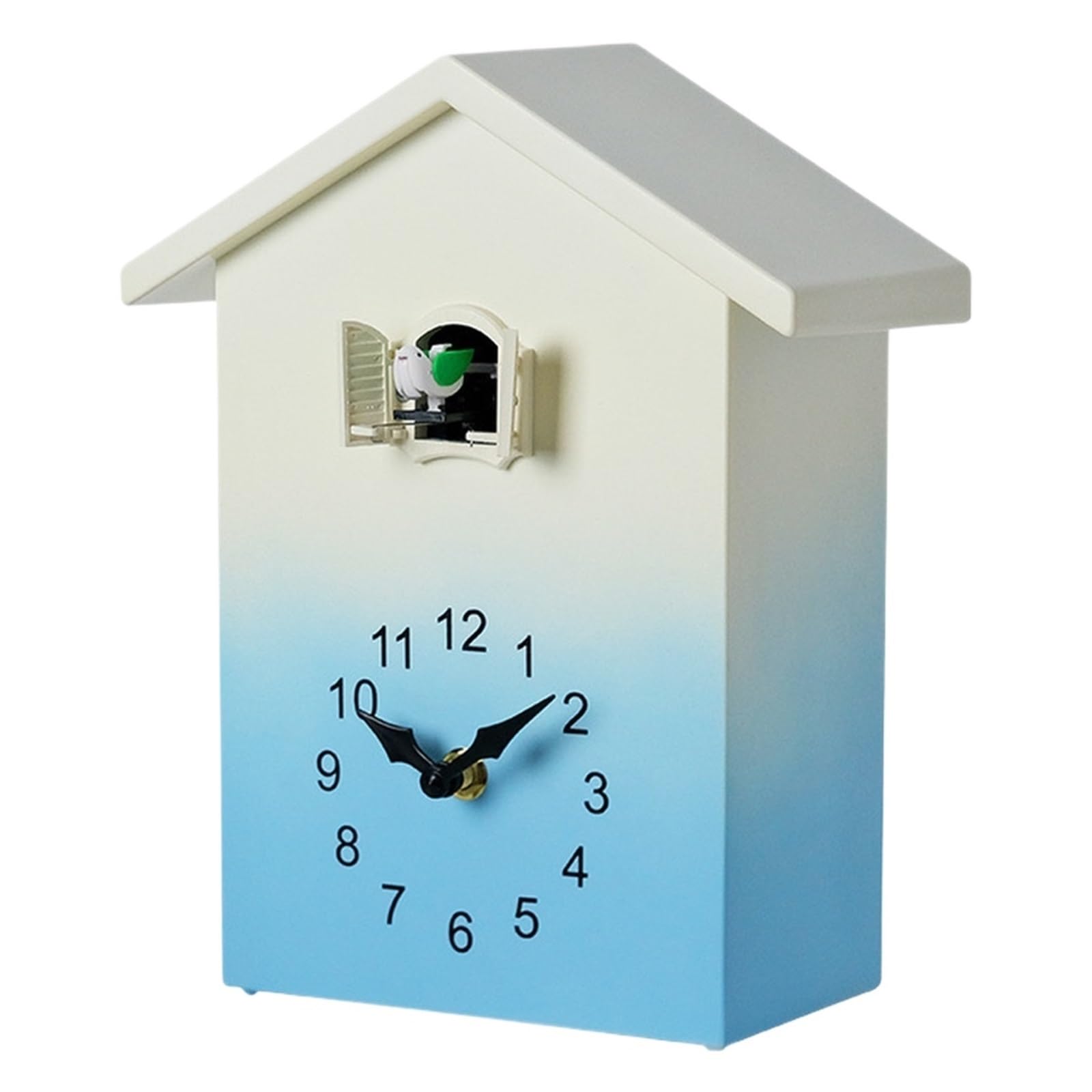 GOXQIT 1 Pcs Cuckoo Wall Clock Featuring Silent Movement Hourly Sound House Design For Living Room Placement For Living Room(Blue)