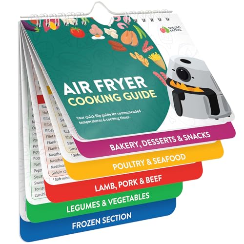 Comparison: Air Fryer Cookbooks 4 Air Fryer Cheat Sheet Magnets Cooking Guide Booklet - Air Fryer Magnetic Cheat Sheet Set Cooking Times Chart - Cookbooks Instant Air Fryer Accessories Oven Cooking Pot Temp Guide Kitchen Conversion