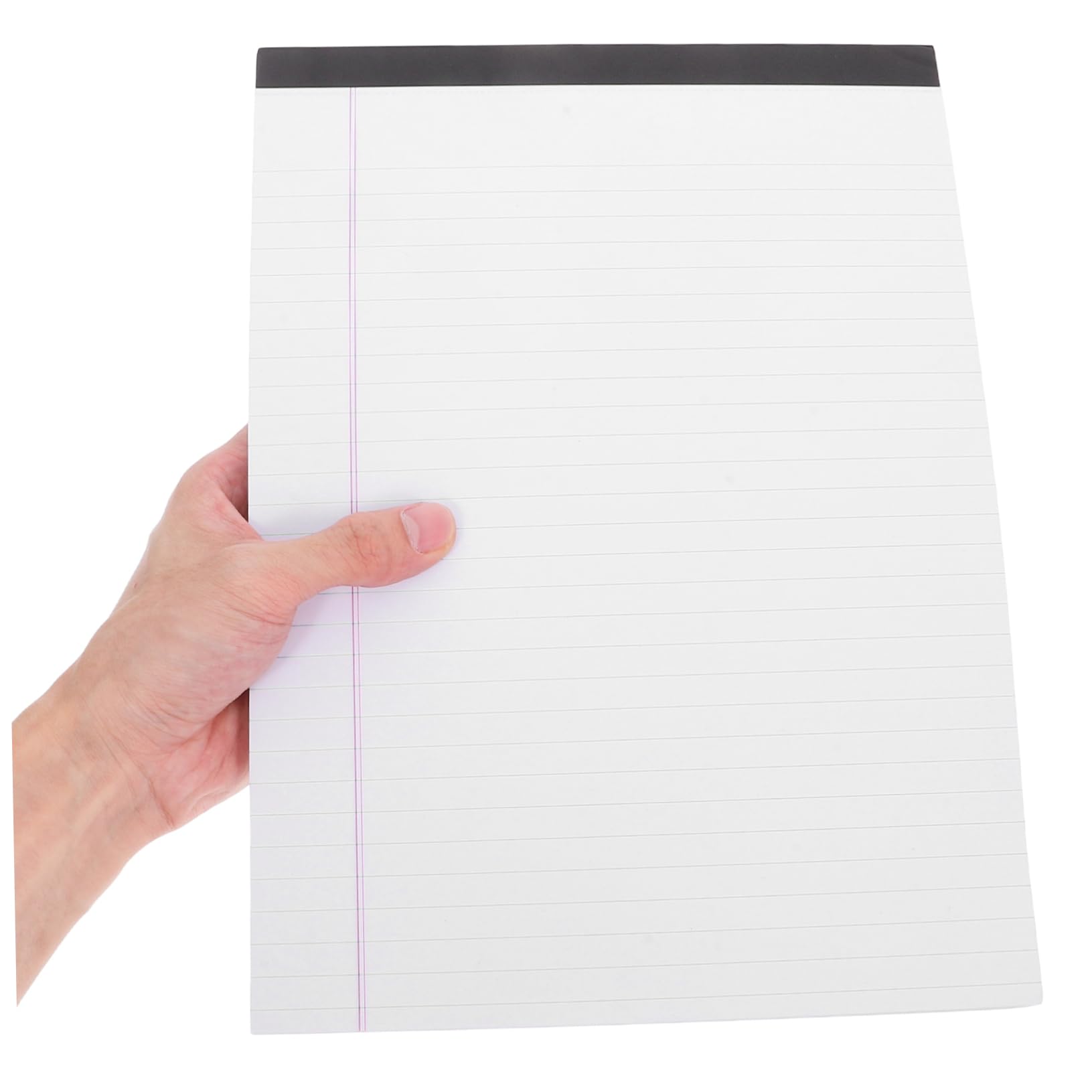 Blocco Note Legale A4 Bianco 4 Pezzi Righe Larghe Carta di Facile da Strappare per Ufficio e Studenti