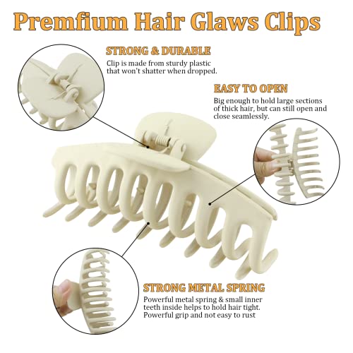 Hair Claw Clips for Thick Hair, 8pcs Hair Clips for Women and Girls Use, Strong Large Hold Hair Claw Nonslip Hair Clamps for Hair Decoration - Image 5