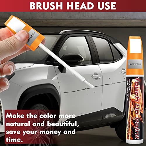 White Touch Up Paint For Cars, Car Touch Up Paint Fill Paint Pen Automotive Scratch Repair Two-In-On, Easy & Quick Car Paint Scratch Repair #TOP4