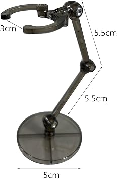 Versatile Action Figure Display Rack Allows for Creative Arrangement Of Action Figures For Decorating Collectibles And Toys Bases Display Stand Table, clear black, 5.5x5.5x5x3cm