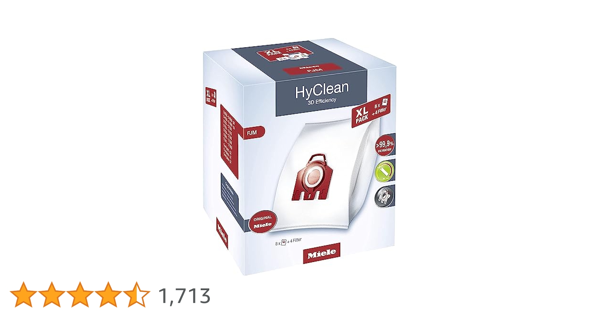 ミーレ Miele FJM HyClean 3Dダストパック 13枚 Amazon.co.jp: Miele FJM Hyclean 3D XXL パック16バッグ