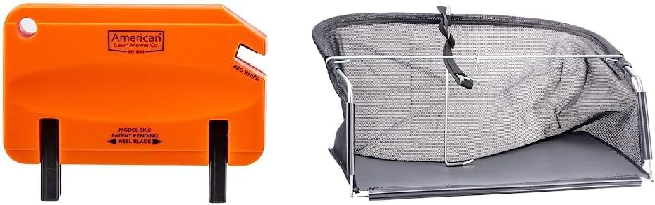 American Lawn Mower SK-2 Reel Mower Sharpener + American Lawn Mower 18-20 Inch Reel Mower Grass Catcher
