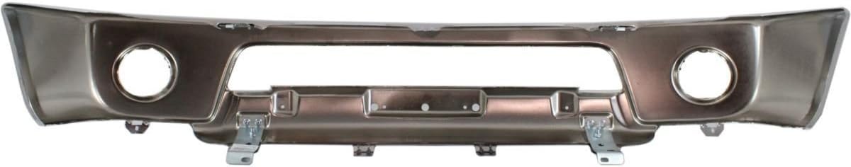BUMPERS THAT DELIVER - Chrome, Steel Front Bumper Face Bar Compatible with 2005-2019 Nissan Frontier Pickup w/Fog Lamps 05-19, NI1002143