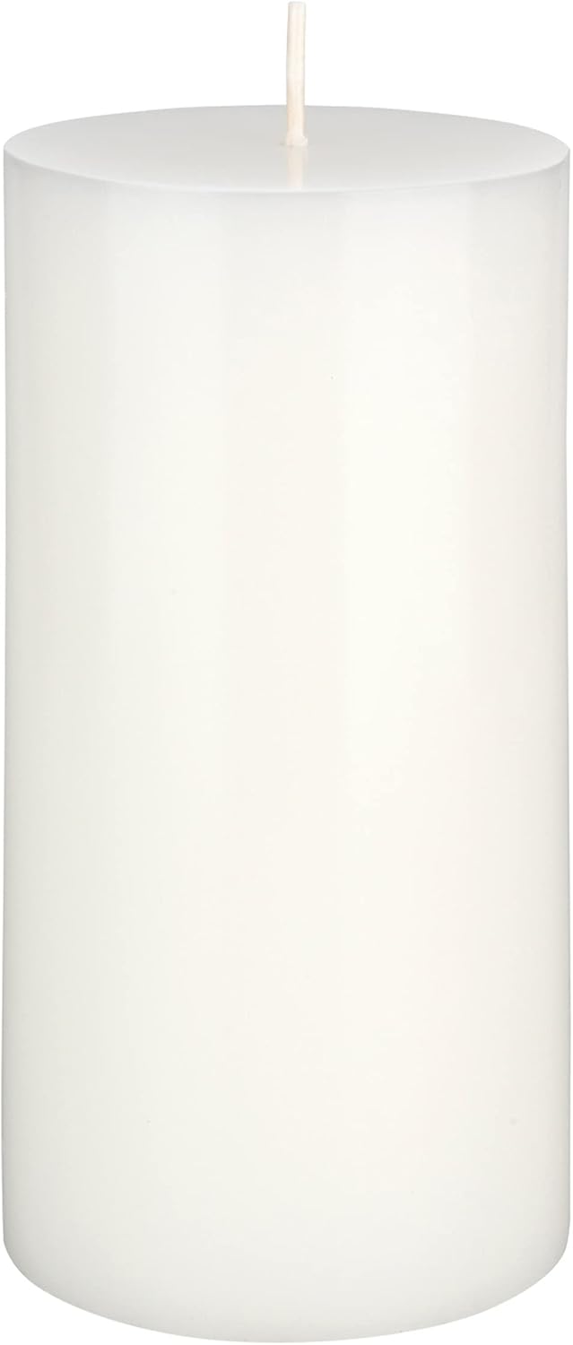 Mega Candles 1 pc Unscented Solid White Pillar Candles, Hand Poured Premium Wax Candle 3 Inch x 6 Inch, Home Décor, Spas, Weddings, Occasions, Party, Centerpieces, Holidays, Vigils, Prayers