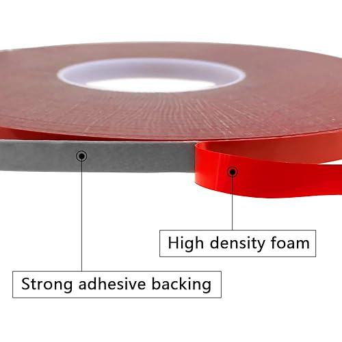 Miniatura 3 de Cinta adhesiva de doble cara, cinta adhesiva de montaje resistente, cinta de espuma impermeable para tiras de luces LED, decoración del hogar,