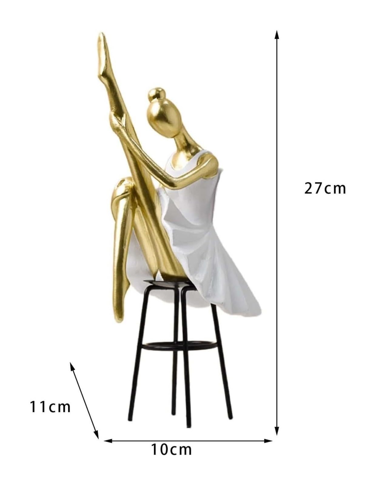 Wystrój pokoju posągi z żywicy statuetka moda sztuka domowa dekoracja na biurko ozdoby dziewczyny śmieszne figurki akcesoria na biurko (styl C 10 x 11 x 27 cm)