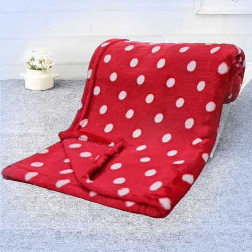 Bumtum Super Soft New Born Baby Polka Dot Blanket | Wrapper Sheet for Baby Boys & Baby Girls | Lightweight | Super Comfortable (100cm x 75cm, Red)