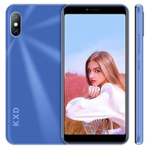 KXD Smartphone Pas Cher 6A, téléphone Android Pas Cher, téléphone Portable 3G, 5,5 Pouces (18:9) Plein écran, 1 Go de RAM + 8 Go de ROM 64 Go d’extension, Double SIM, Face Unlock