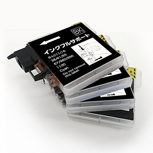 Amazon.co.jp: ブラザー LC11/16BK 互換インク ブラック 4個セット 