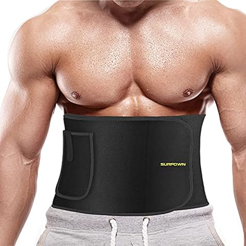 Waist Trainer for Men and Women, Easy to Clean Slimming Belt, Sweat Belt, Fitness Belt, Adjustable Sauna Belt, Slimming Waist Trimmer in the Gym with Phone Holder, black, M Cover