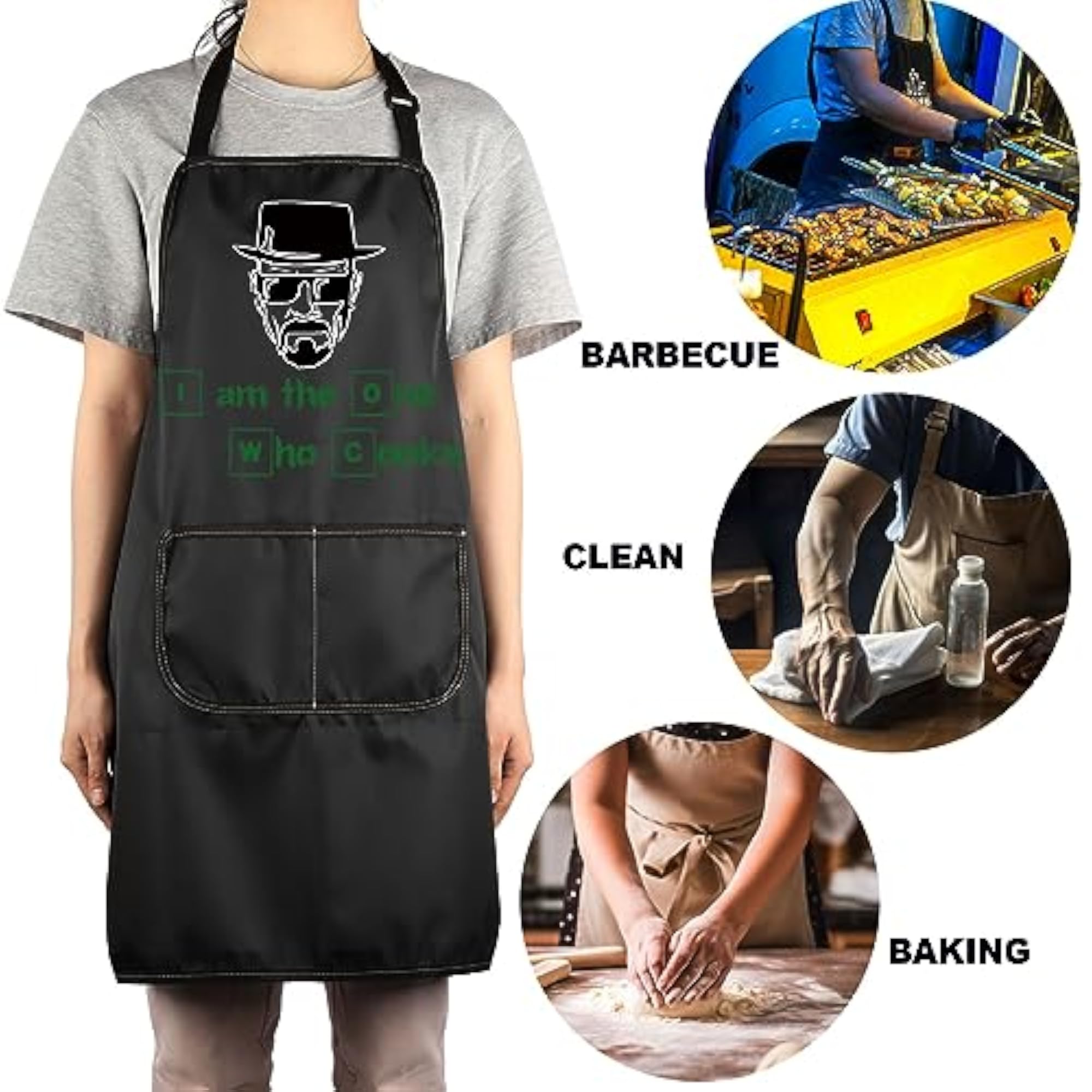 Walter White Inspired Cooking Apron, Adjustable