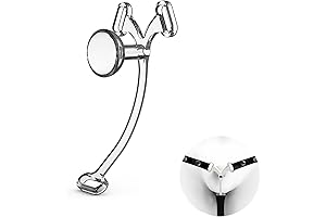 Lightweight Nylon Adjustable Chastity Cage for Inverted Penis Exercise in Clear, Large