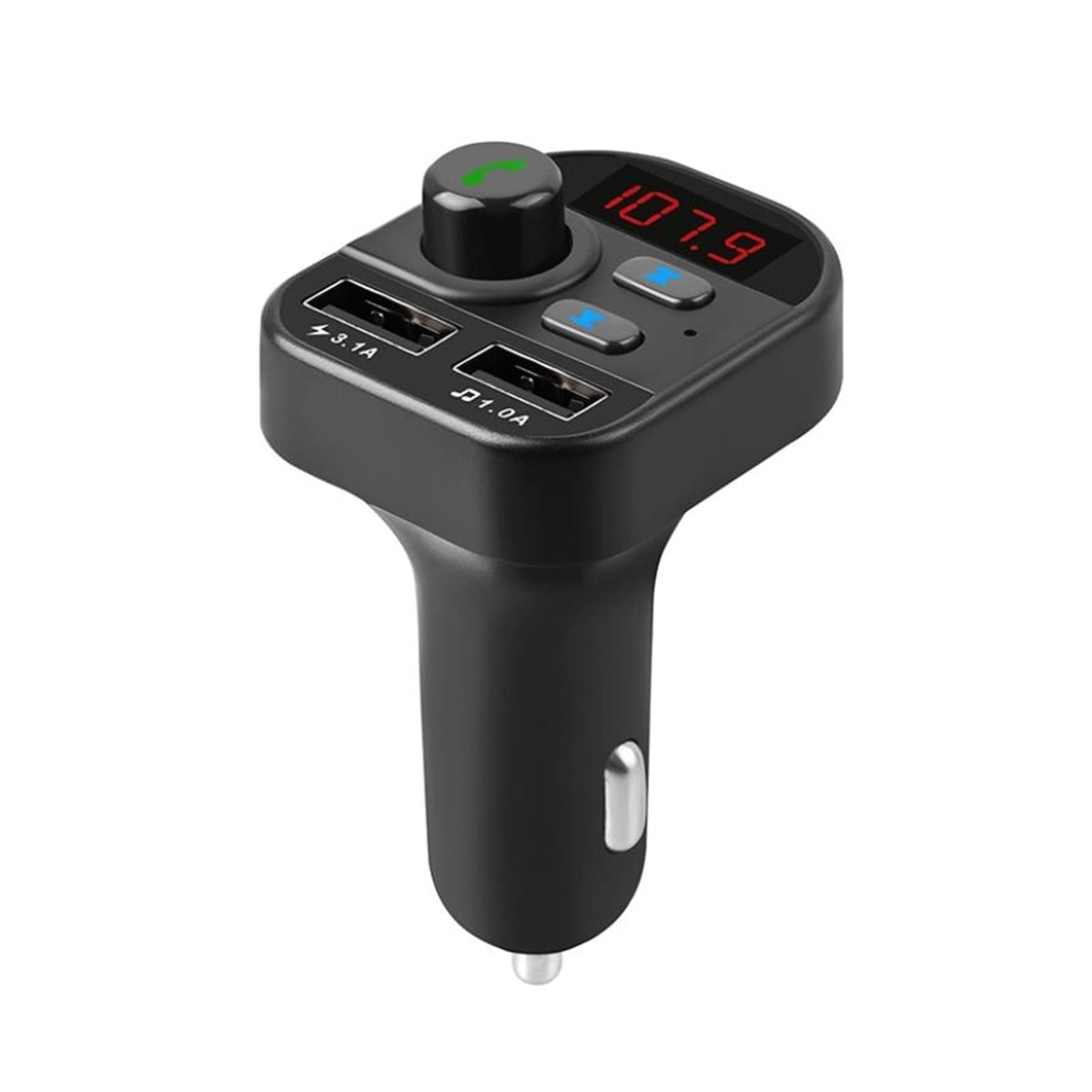 Adaptador de Audio Bluetooth 2pcs transmisor FM convertidor Bluetooth Coche Manos Libres Bluetooth inalámbrico FM Transmisor modulador LCD MP3 Jugador USB Kit de Cargador