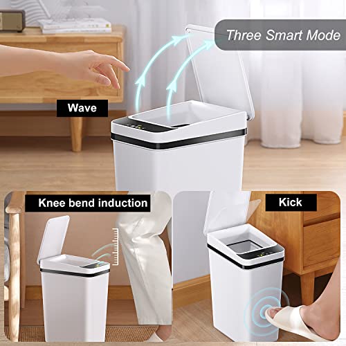 Image of 2.5 Gallon Smart Trash Can Sensor Motion - Touchless Bathroom Trash Can