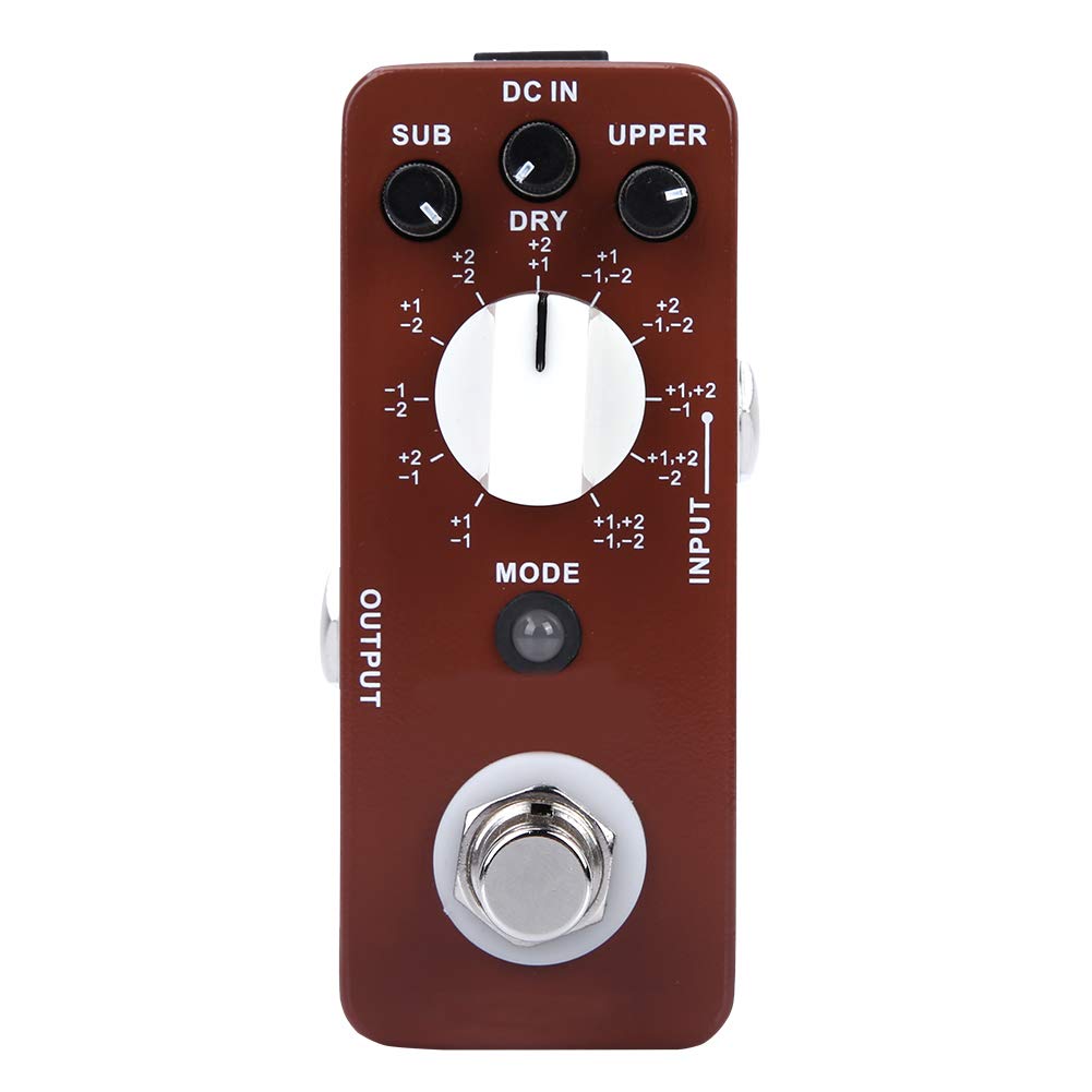 RiToEasysports Pedał Octave Pedał EfektóW Gitarowych z 11 Trybami True Bypass W Pełni Metalowa Obudowa do Występów i ćwiczeń na Elektrycznej Gitarze Basowej