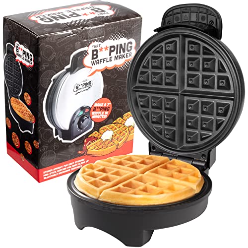 That Beeping Waffle Maker- Personal 7" Belgian Waffler That Beeps When Ready - Electric, Non Stick Griddle Iron W/ Adjustable Browning Control- Unique Gift That Makes Holiday Or Any Breakfast Special #TOP18