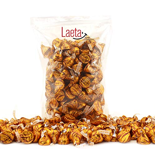 Laetafood Hershey's Kisses Milk Chocolate Filled With Caramel, Gold Wrap Candy (2 Pounds Bag) #TOP1