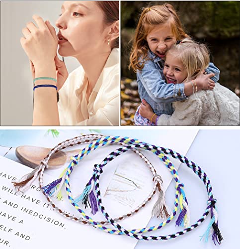 SAMOCO 30 Pcs Handmade Woven Wrap Friendship Braided Bracelet for Women Colorful Wrist Cord Adjustable Birthday Gifts-Party Favors3