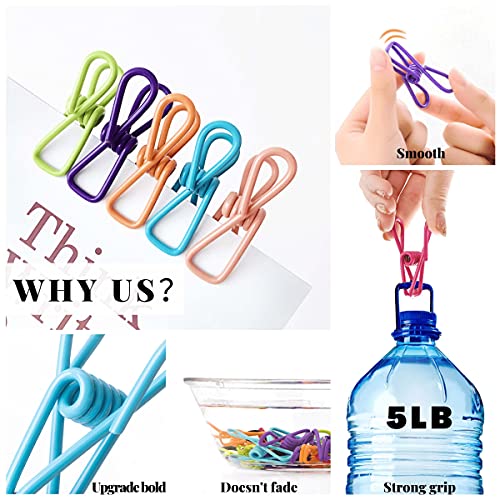 Chip-Clips-Bag-Clips-for-Food-Packages-Heavy-Duty-Metal-Clothes-Pins-20-PCS-2-Inch-PVC-Coated-Utility-Wire-Snack-Clips-Multipurpose-Pegs-for-Outdoor-Clothesline-Kitchen-Home-Decor-Travel-Office