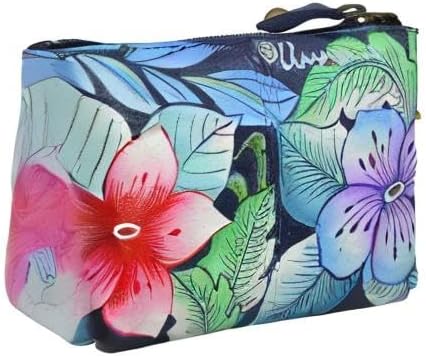 Anna by Anuschka Women's Hand Painted Leather Coin Pouch Purse - Image 4