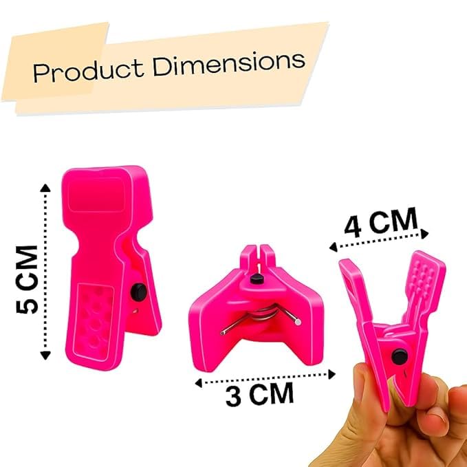 Image of PulGos 24 Pcs Cloth Clips with Storage Box | Heavy Duty Build Laundry Pegs | Wind Resistant Strong Grip | Clothes Pins for Drying & Hanging| Multipurpose Clips for Indoor & Outdoor Use | Plastic Clips