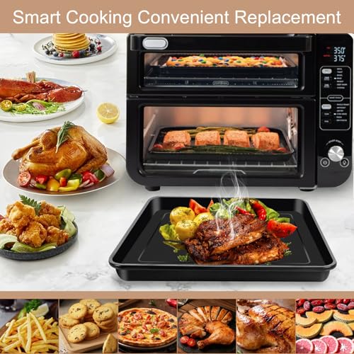 Image of 3 IN 1 Smart Double Oven Accessories for Ninja DCT401 DCT451 12 in 1, 13''x12.6'' Steel Toaster Oven Replacement Parts Accessories Dehydrator Grill Rack for Ninja DCT601 DCT651 DCT402BK Smart Oven