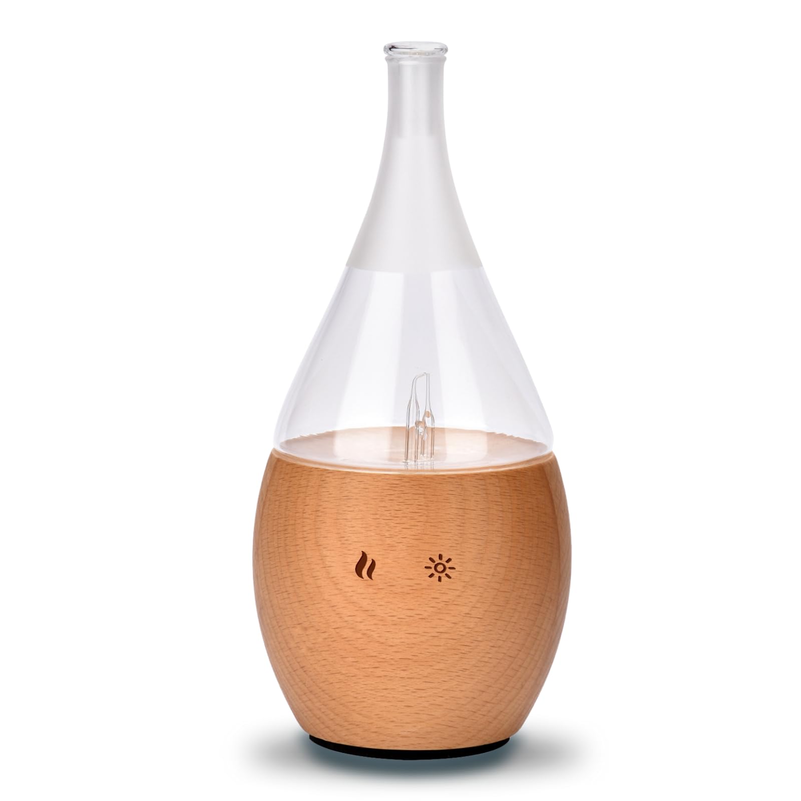 Zen'Arôme - Diffuseur d'Huiles Essentielles par Nébulisation Programmable Bolea - Intensité Réglable - jusqu'à 80m² - et Éclairage LED - Diffusion à Froid pour l'Aromathérapie, Minuterie - Bois, Verre