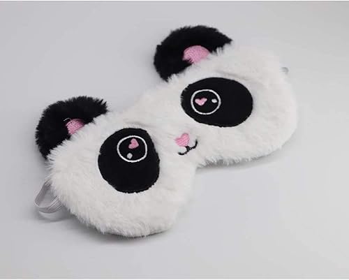 Miniatura 5 de Shinywear Linda máscara de conejo para dormir, máscara de felpa con los ojos vendados para viajar, súper suave, divertida cubierta de ojos para