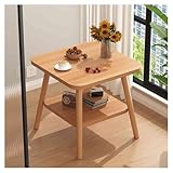 HJYBFA Mesa de Centro, Mesa de Centro de 2 Niveles con Almacenamiento, Mesa de té, Centro para Sala de Estar, Extremo Lateral pequeño para Dormitorio con Espacio pequeño