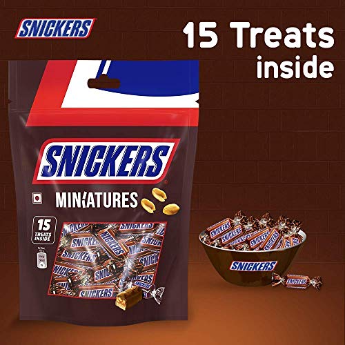 Image of Snickers Peanut Filled Miniature Chocolates Birthday Gift Pack, 150G (Pack of 2)