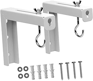 LIGHTAOTAO Suporte para projetor, 2 peças, suporte para pendurar na tela, universal para projetor, suporte de teto, sem pregos, ajustável, conjunto de 2 suportes de montagem no teto, projetor de teto