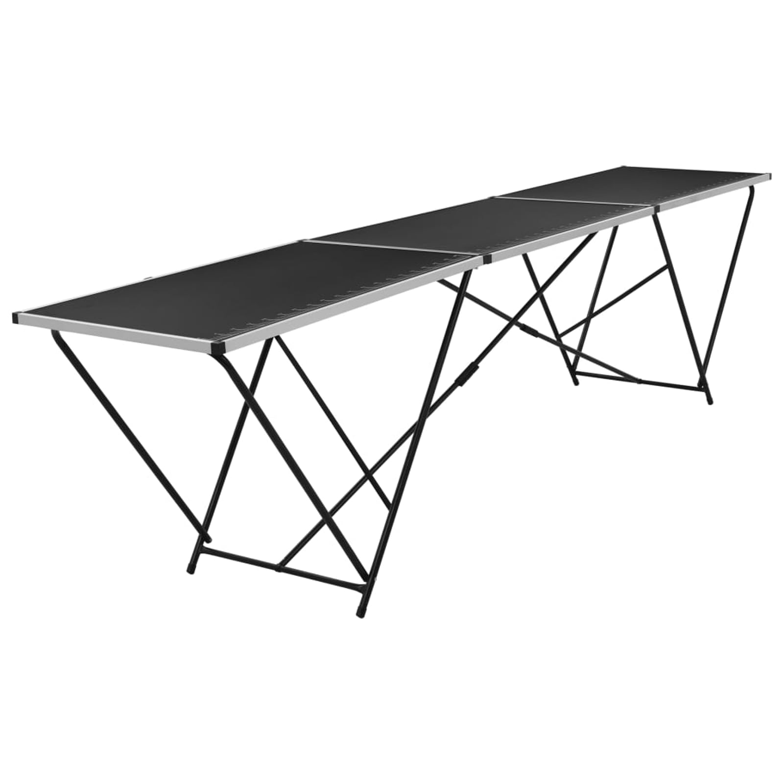 Gecheer Mesa para empapelar Plegable de MDF y Aluminio 300x60x78 cm