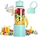 Blender Portable, Juicer cup avec 450ml 6 Lames sans BPA pour Sport et Voyage, Mixeur Blender Mini pour Smoothie et Milk-shake,Noël Cadeau pour la Famille (Bleu)