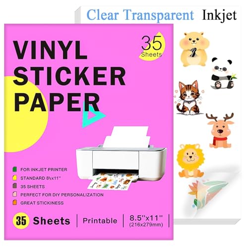 Papier autocollant vinyle transparent pour personnaliser vos gourdes et stickers maison
