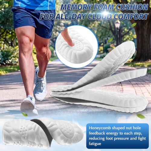 Image of Unittype 15 Pairs 4d Cloud-Soft Comfort for Men Memory Foam Cushion Insoles Breathable Massage Shoe Inserts with Arch Support for Anti-Fatigue Shock Absorption Relieve Foot Pain (us M 7-11)